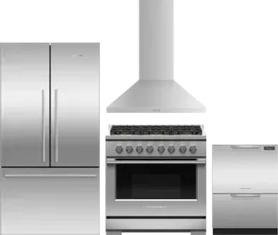 4 Piece Package Includes Refrigerator, Range, Hood And Dishwasher